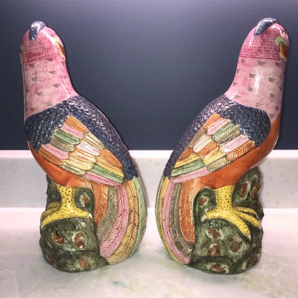 VTG XL Chinoiserie Birds - Picture 5 of 10